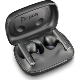 Poly Voyager Free 60 UC M Headphones, Charcoal Black + BT700 USB-C Adapter + Basic Charging Case