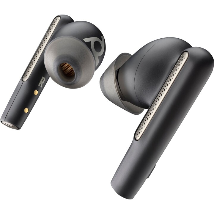 Audífonos Poly Voyager Free 60 UC M, negro carbón + adaptador BT700 USB-C + estuche de carga básico