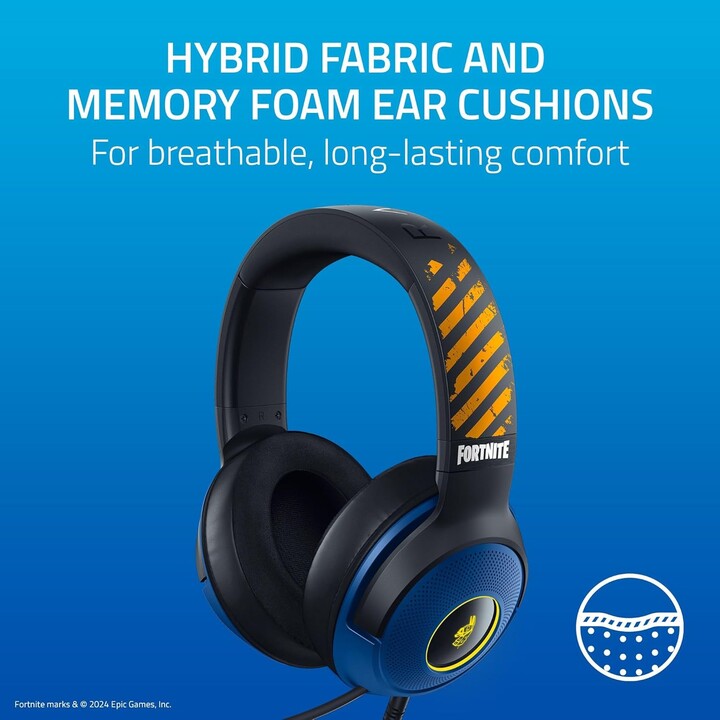 Razer Kraken V3 X - Headset para jogos USB com fio Fortnite Edition