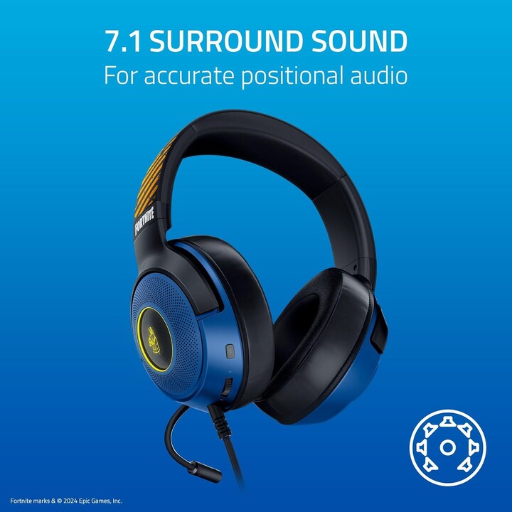 Razer Kraken V3 X - Headset para jogos USB com fio Fortnite Edition