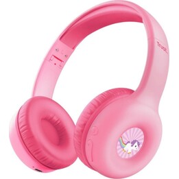 Fones de ouvido infantis sem fio Trust Nouna Kids / com microfone / rosa