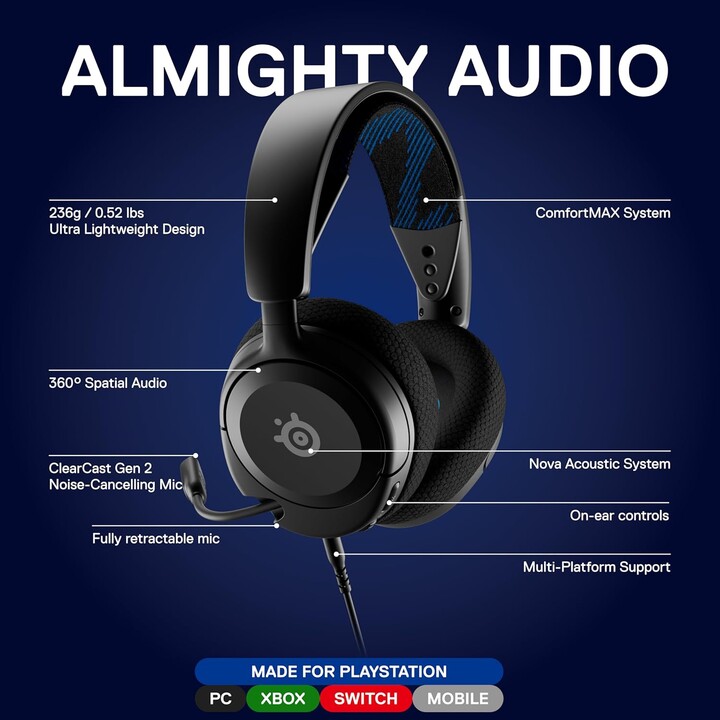 Cuffie Steelseries - Arctis Nova 1p nero (61611)