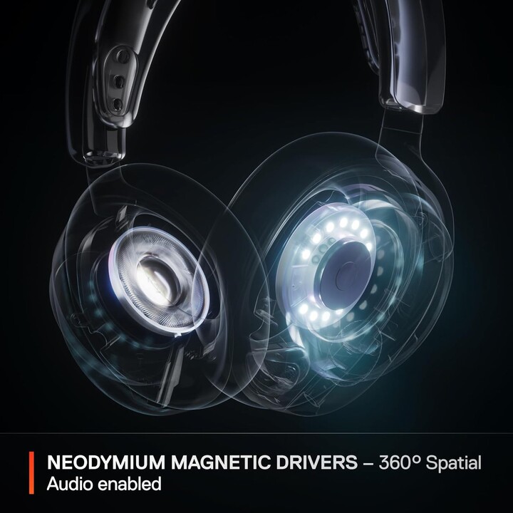 Cuffie wireless Steelseries Arctis Nova Pro Archetto wireless e cablato Gaming Bluetooth Argento, Bianco