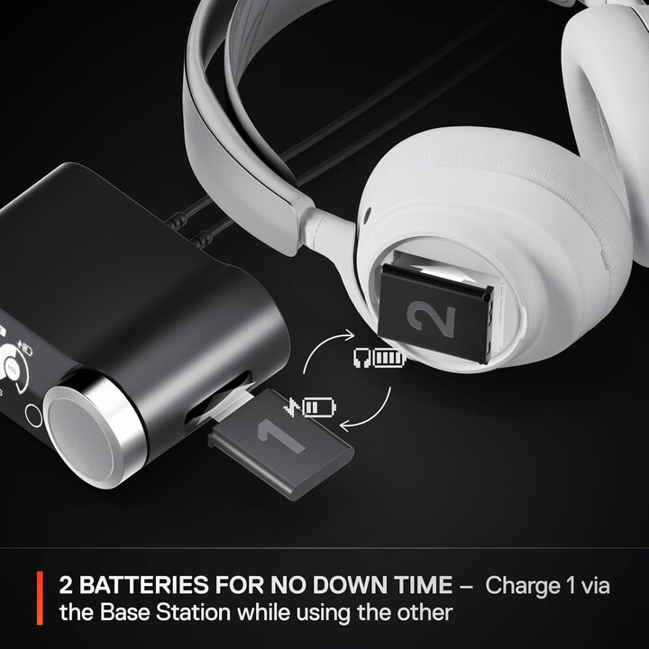 Steelseries Arctis Nova Pro Wireless Headset Wired and Wireless Headband Gaming Bluetooth Silver, White
