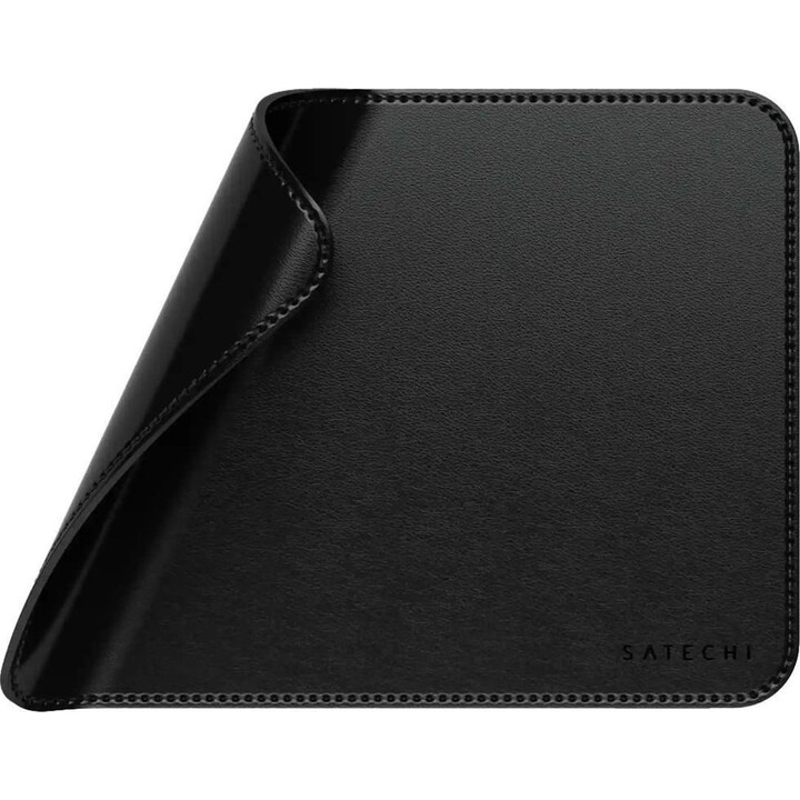 Satechi Premium Mauspad – Mauspad aus veganem Leder (Schwarz)