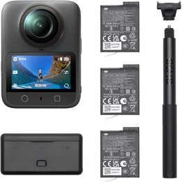 DJI Osmo 360 Adventure Combo, câmera 360 com imagem 360° de 1 polegada, vida útil prolongada da bateria com 3 baterias