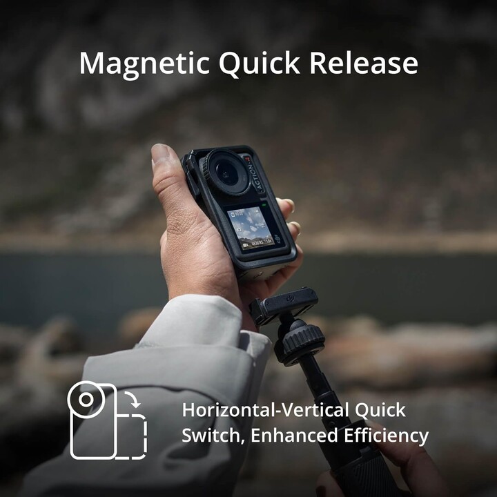 DJI Osmo Action 4 Standard Combo, Caméra d'action imperméable 4K / 120FP