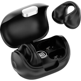 Cool auriculares stereo bluetooth earbuds clip negro