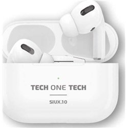 Tech One Tech SIUX.10 TEC1410 Bluetooth-Kopfhörer/ mit Ladeetui/ 5 Stunden Autonomie/ Weiß
