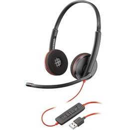 Poly Blackwire 3220 Stereo USB-C Headset + USB-C/A Adapter