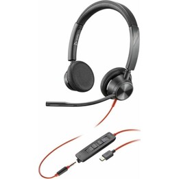HP Poly Blackwire 3325 Stereo Headset with Microsoft Teams Certification, USB-C + 3.5 mm Jack + USB-C/A Adapter