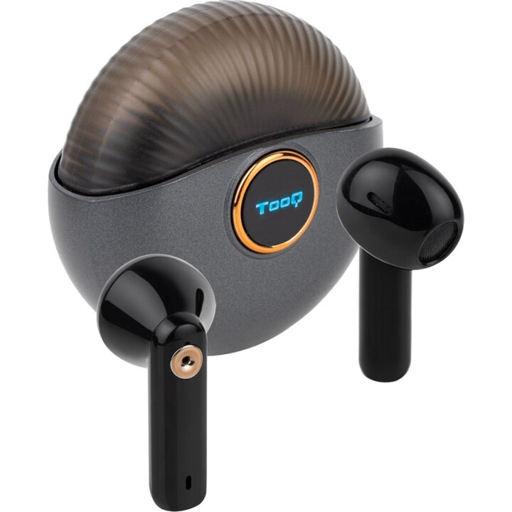 TooQ Snail TQBWH-0060G Bluetooth Headphones with Charging Case/ 4h Autonomy/ Gray and Black