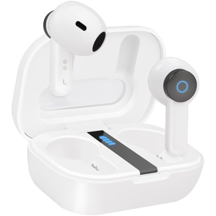 TooQ Bender TQBWH-0031W Cuffie Bluetooth con custodia di ricarica/ Autonomia 4h/ Bianco