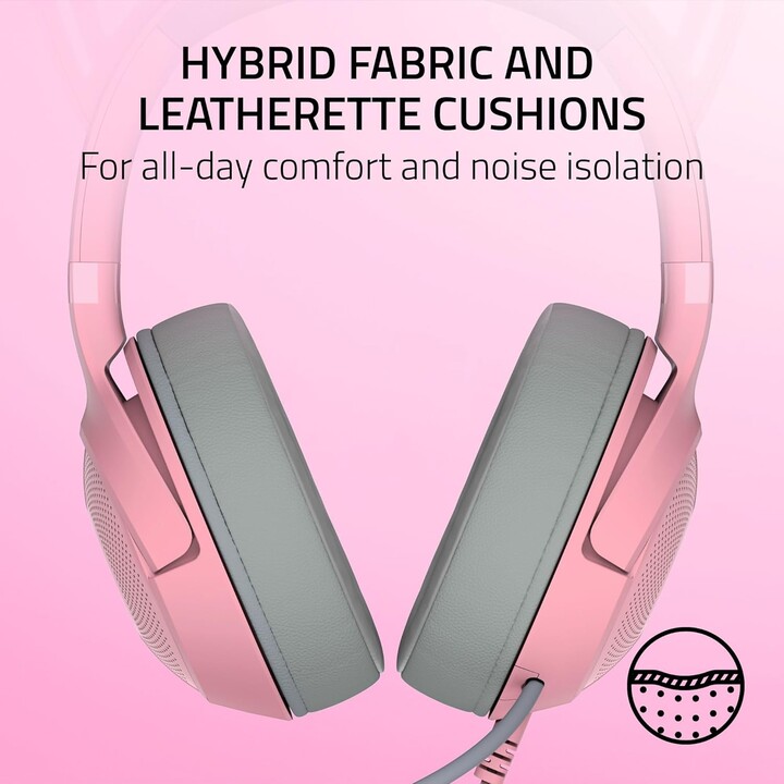 Fones de ouvido de quartzo Razer Kraken Kitty V2 (rz04-04730200-r3m1)