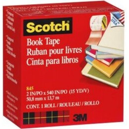 Ruban adhésif Scotch 845 pour livres, 13,7 m x 50,8 mm