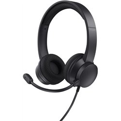 Trust HS-201 Casque USB/ avec microphone/ USB/ Noir