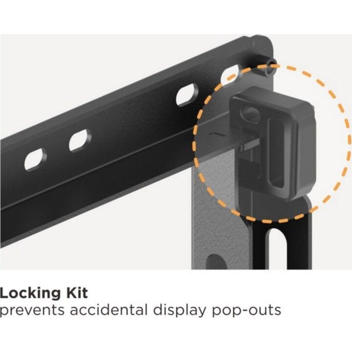 Equip 650352 Supporto da parete video Pop-Out 45"-70" nero