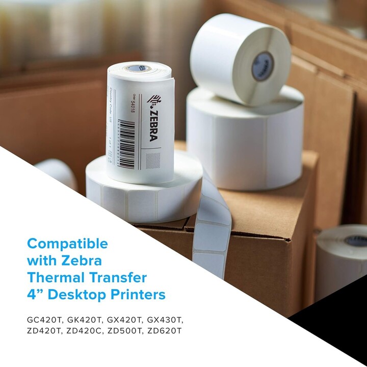 Zebra PolyPro 3000T White Polypropylene Labels 102X51Mm 3000T
