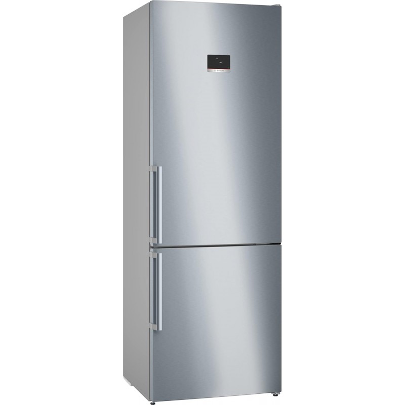 Combinação de refrigerador e freezer Bosch Série 4 KGN497ICT 440 l C de aço inoxidável