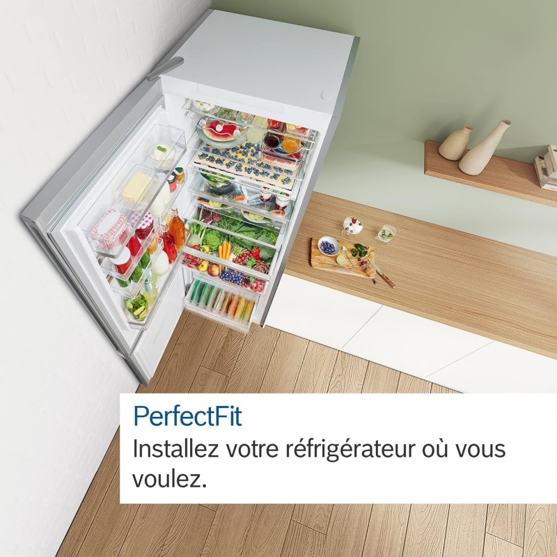 Bosch Series 4 KGN497ICT 440 l C Stainless Steel Refrigerator and Freezer Combination