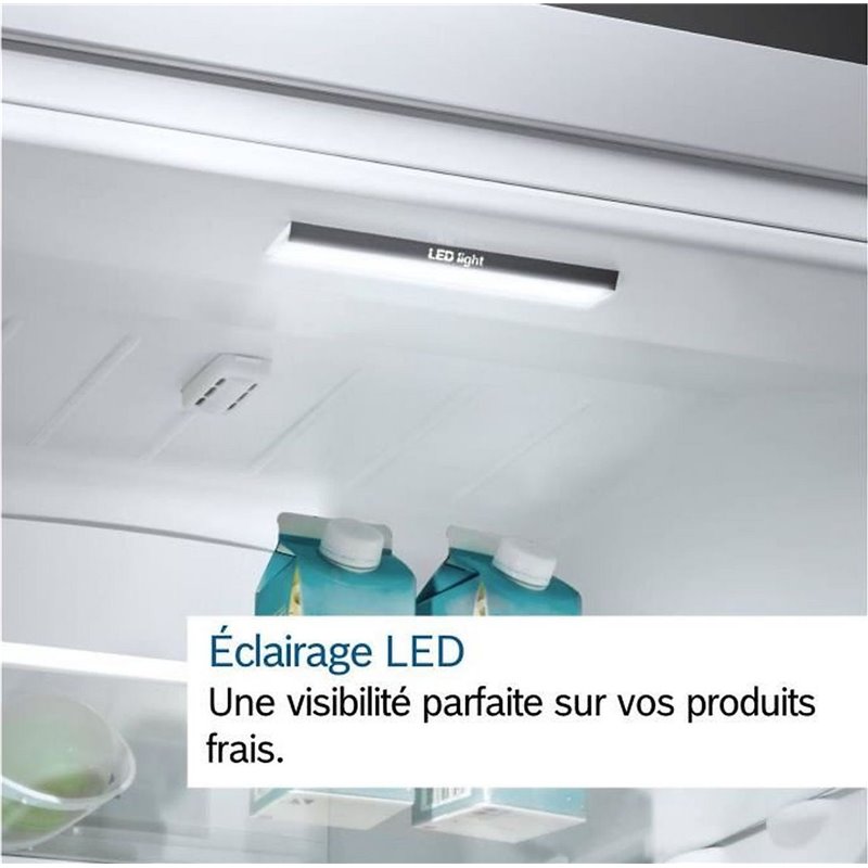 Bosch Frigorífico combi, no frost, altura 1930 mm, capacidad 508 l, acero inoxidable, KGN56XLEB
