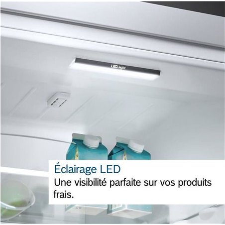 Bosch Frigorífico combi, no frost, altura 1930 mm, capacidad 508 l, acero inoxidable, KGN56XLEB