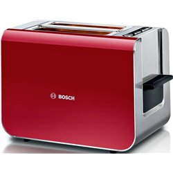 Bosch Tostadora compacta Styline roja, 2 rebanadas, 860w, TAT8614N
