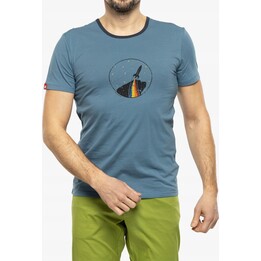 Ocun Classic T Organic Rainbow Rocket T-shirt - bluestone size: xxl