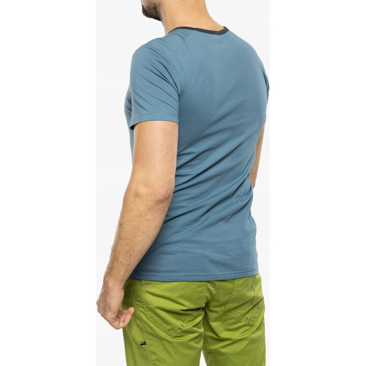 T-shirt Ocun Classic T Organic Rainbow Rocket - pierre bleue, taille XXL