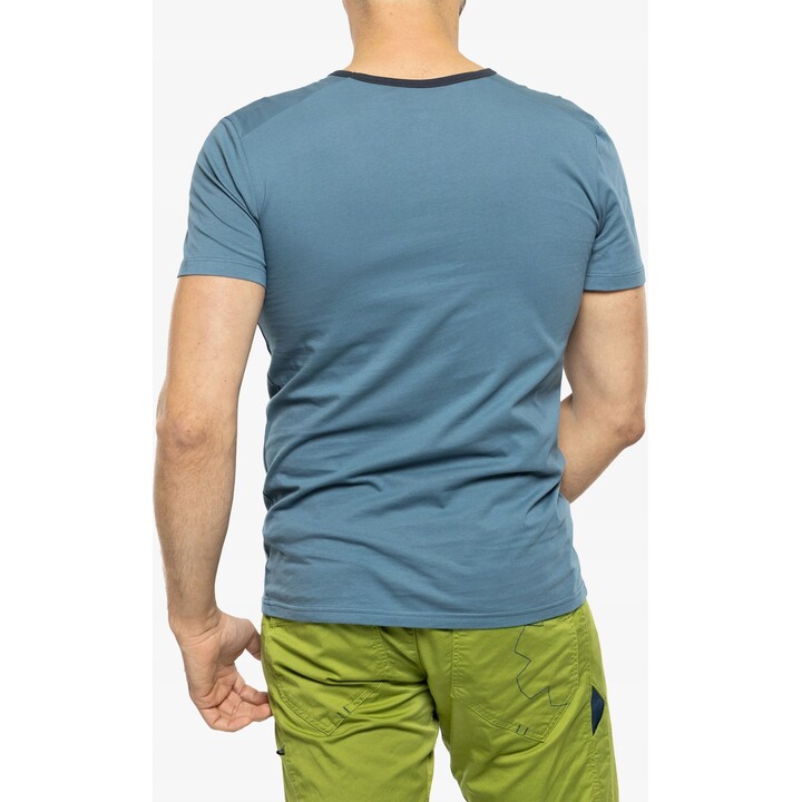 Ocun Classic T Organic Rainbow Rocket T-shirt - bluestone size: xxl