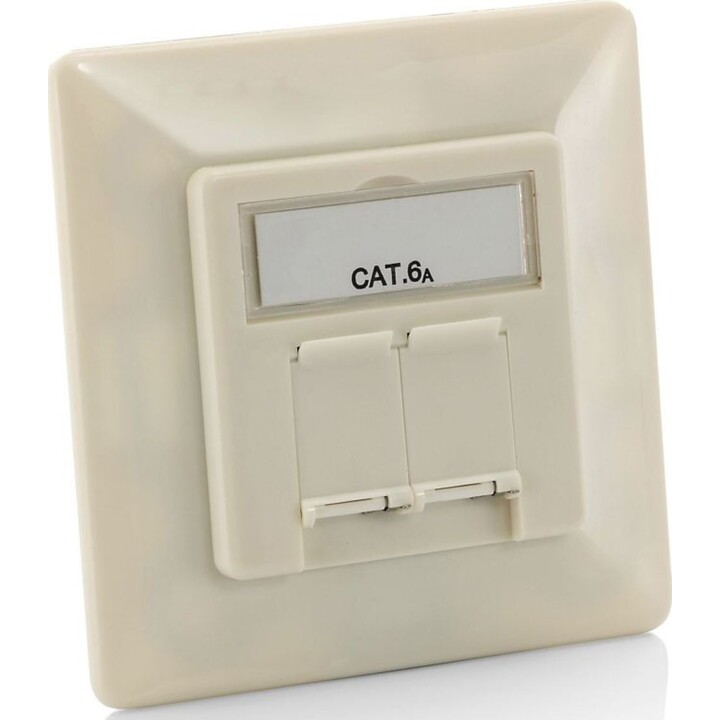 Kit de 5 unités, rosace encastrée Cat6a, blanc perle, réf. 125775