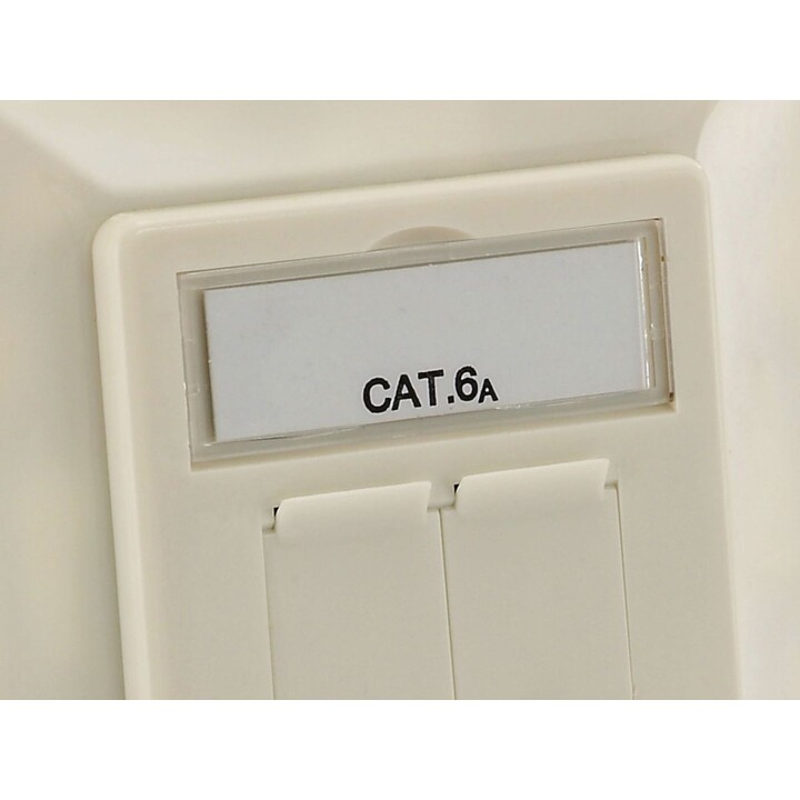 Kit of 5 units, Cat6a recessed rosette, pearl white, ref. 125775