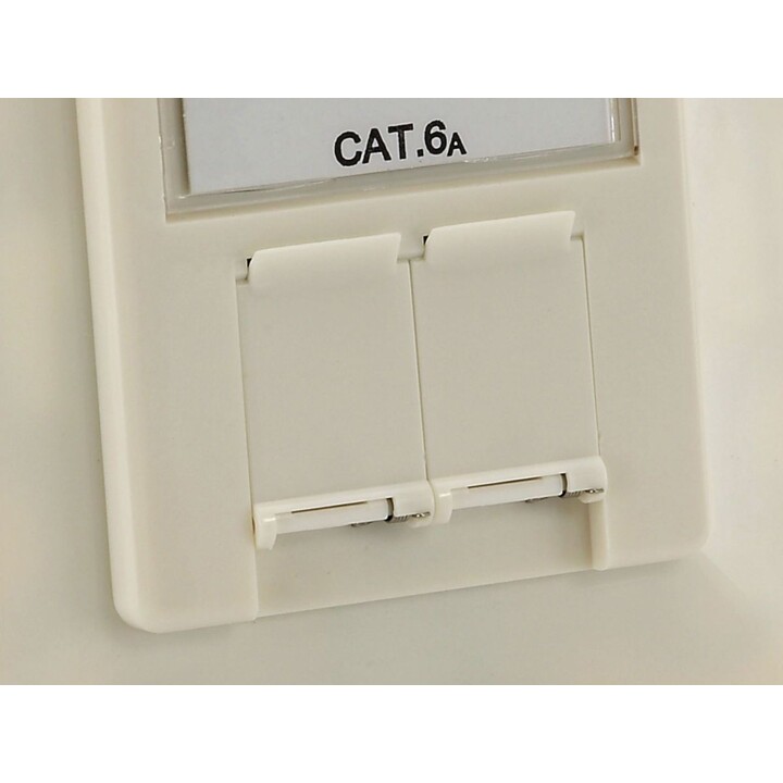 Kit of 5 units, Cat6a recessed rosette, pearl white, ref. 125775