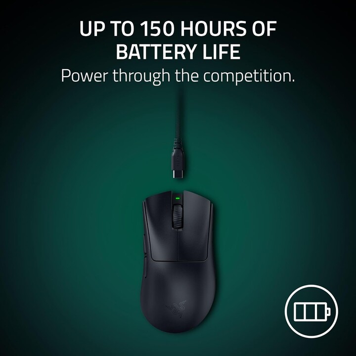 Razer DeathAdder V4 Pro, Wireless Gaming Mouse, Black