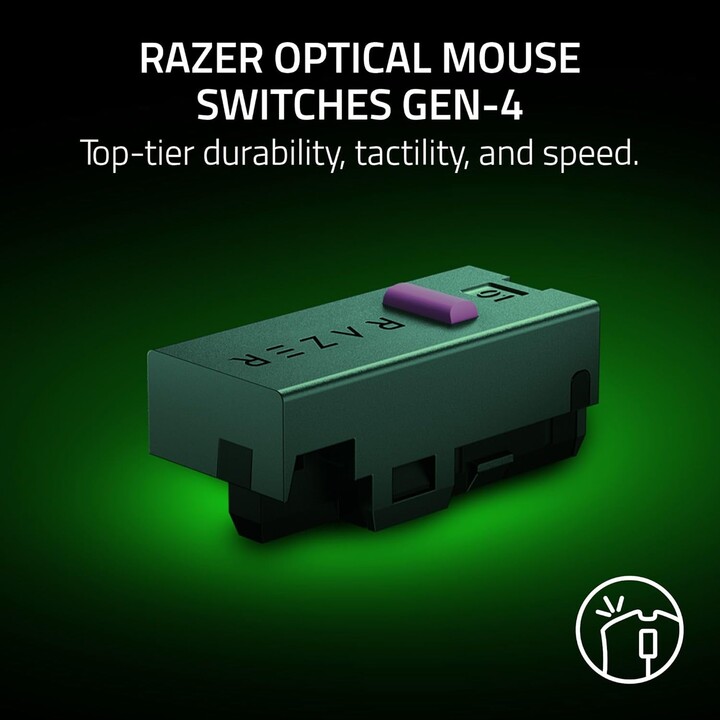 Razer Deathadder v4 Pro, mouse da gioco wireless, nero
