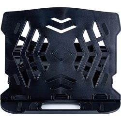 Support pour ordinateur portable Q-Connect jusqu&#39;à 17 pouces, réglable sur 7 angles différents, noir, 260 x 280 x 60 mm