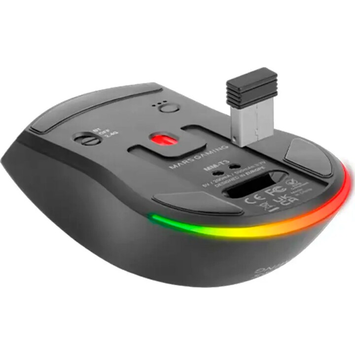 Souris de jeu sans fil Mars Gaming MM-T3 / Batterie rechargeable / Jusquà 14 400 DPI