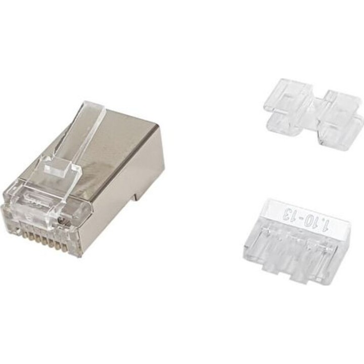 Kit de 100 connecteurs RJ45 blindés, catégorie 6a, 121147