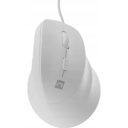 Natec Crake 2 Pro, 12800dpi, ratón vertical, blanco, óptica programable
