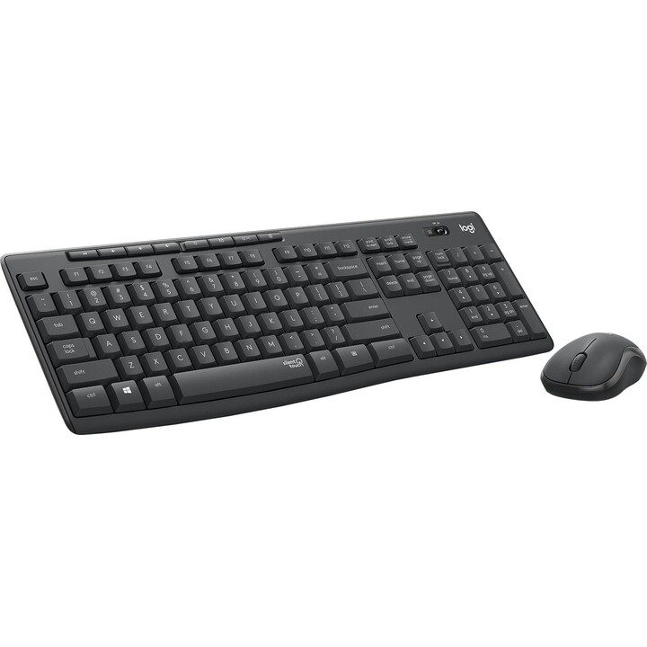 Logitech MK295 Tastiera combinata wireless silenziosa e mouse, grafite