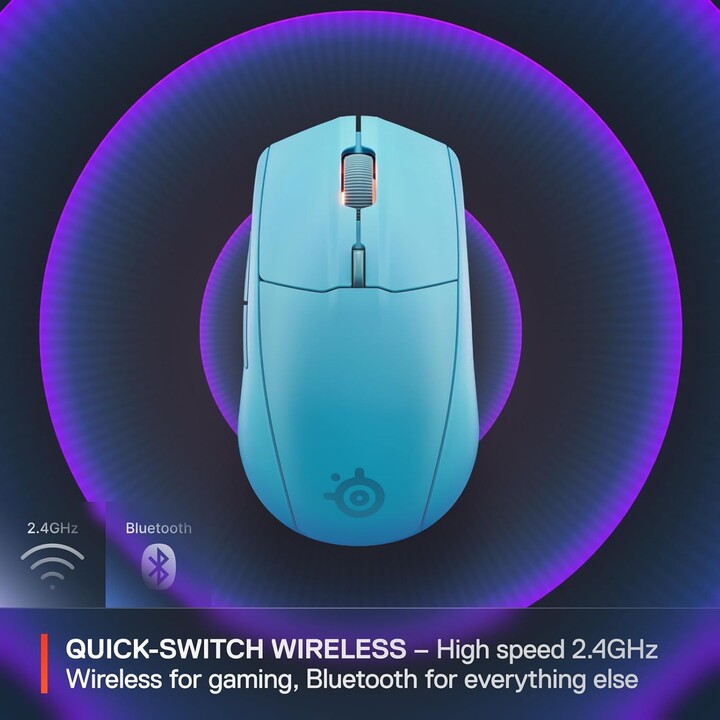 Mouse Steelseries - Rival 3 Wireless Gen. 2 Aqua (62526)
