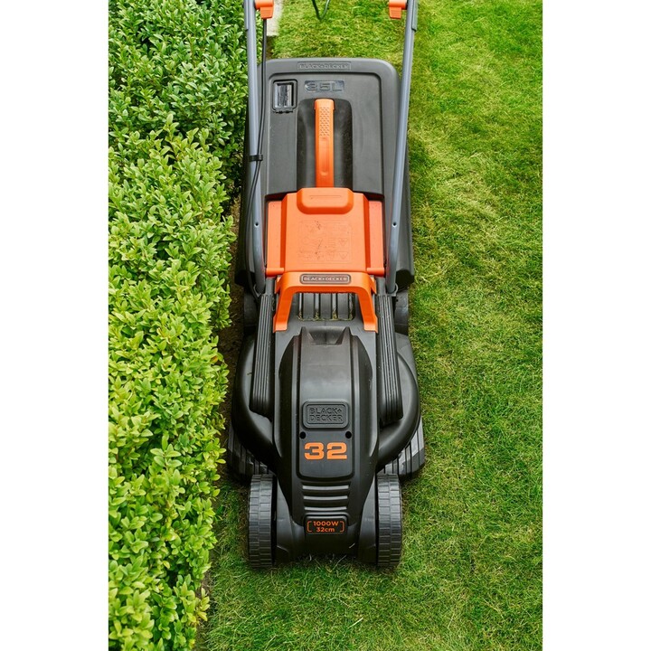 Black & Decker BEMW351-QS Benzin-Schubrasenmäher Schwarz, Orange