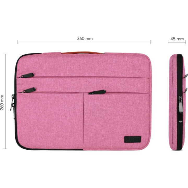 Funda para portátil Subblim Air Padding 360 de 14 pulgadas, color rosa