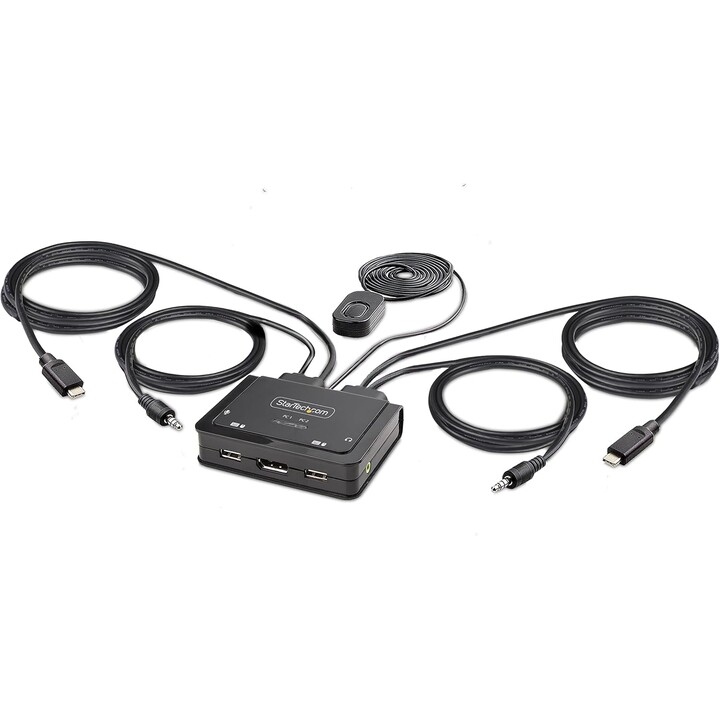 Commutateur KVM StarTech.com C2-D46-UC2-CBL-KVM, noir