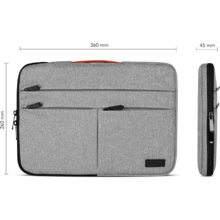 Capa de manga Subblim Air Padding 360 13,3-14" cinza claro