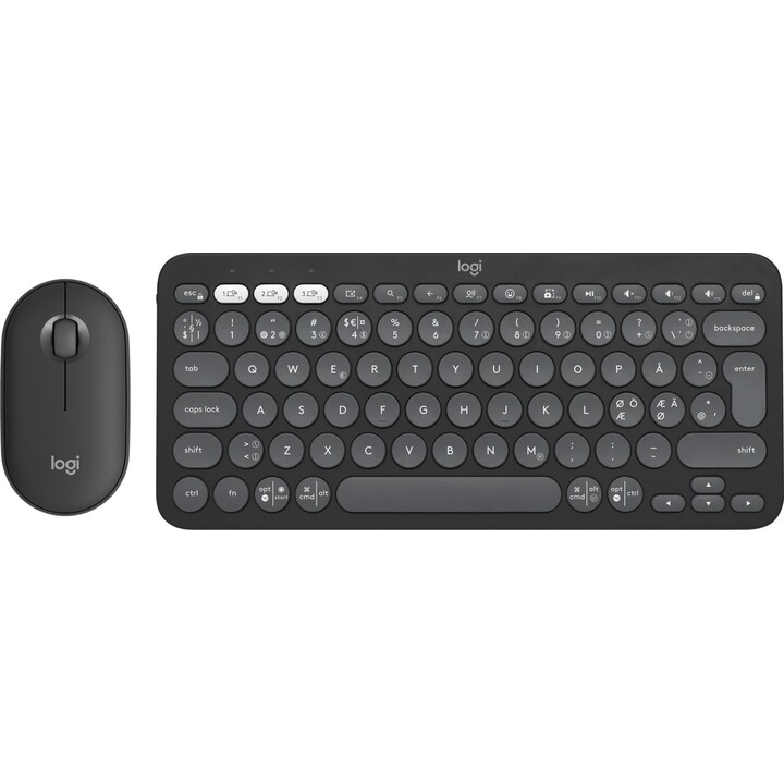 Logitech 920-012239 Keyboard Mouse Included Universal RF Wireless + Bluetooth QWERTY International US Graphite