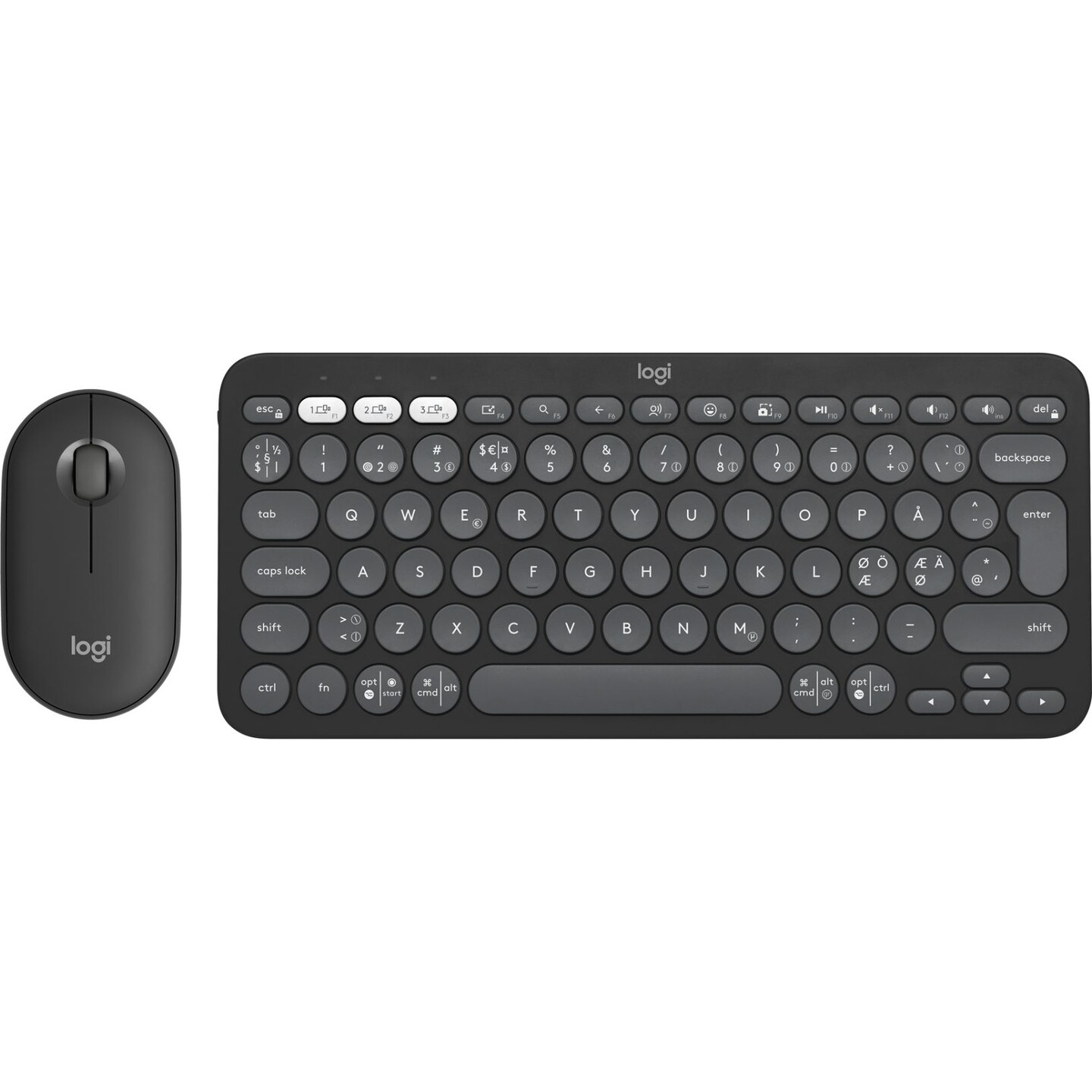 Logitech Pebble 2 Combo Bluetooth Keyboard & Mouse - Graphite