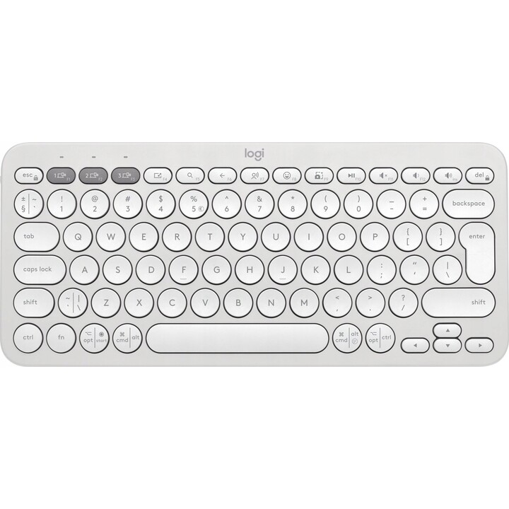Logitech 920-011852 teclado Universal RF Wireless + Bluetooth QWERTY Internacional de EE.UU. Blanco