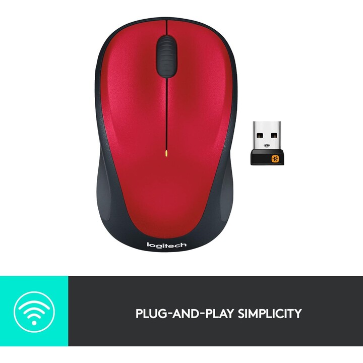 Logitech Wireless Mouse M235 Office Mouse Ambidextrous RF Wireless Optical