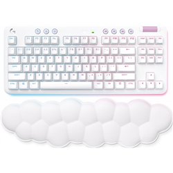 Clavier de jeu Logitech G 920-010465 RF sans fil + Bluetooth QWERTY (États-Unis, international, blanc)